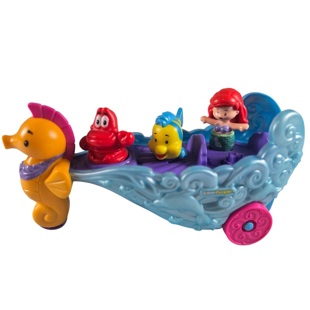 Disney Little People The Little Mermaid Light Up Musical Sea Carriage